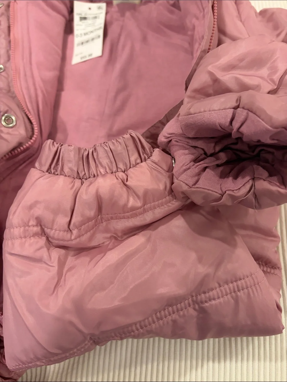 First Impressions Pink Puffer Hooded One-Piece